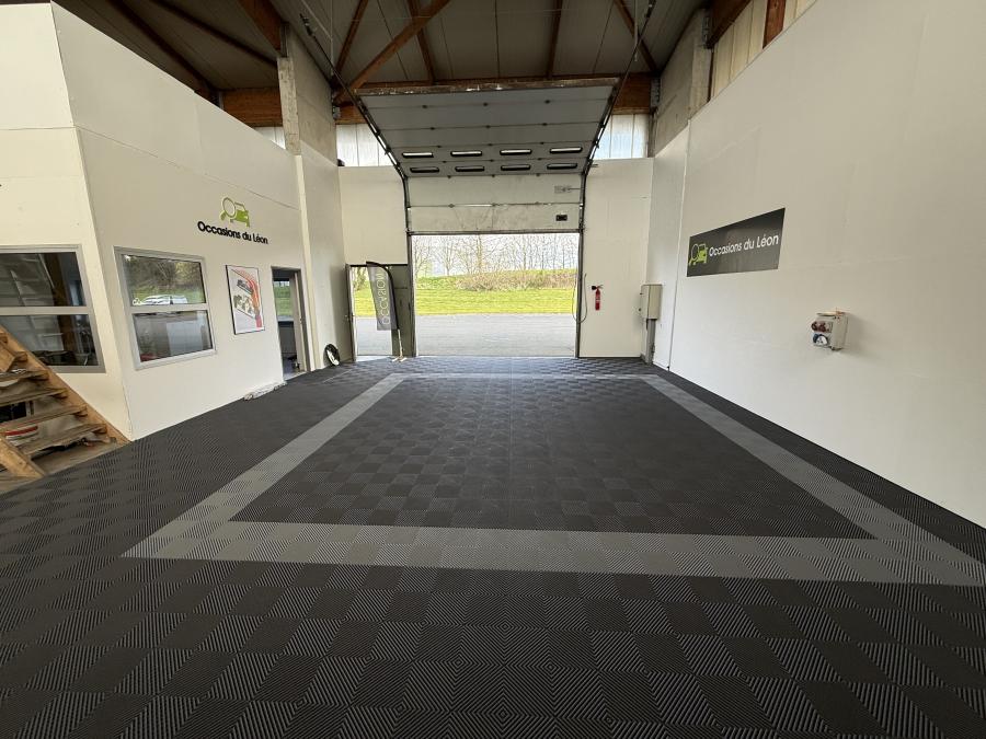 Dalle LOOK damier - Gris clair