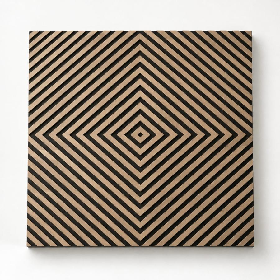 (Lot de 5) Panneau acoustique mural Damier - 60 × 60 cm