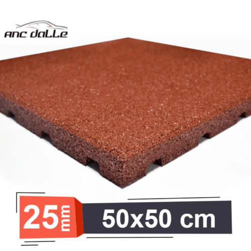 Sol amortissant pour aire de jeux rouge