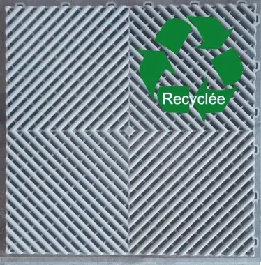 RECYCLEE -  gris clair - Dalle de sol polypropylène