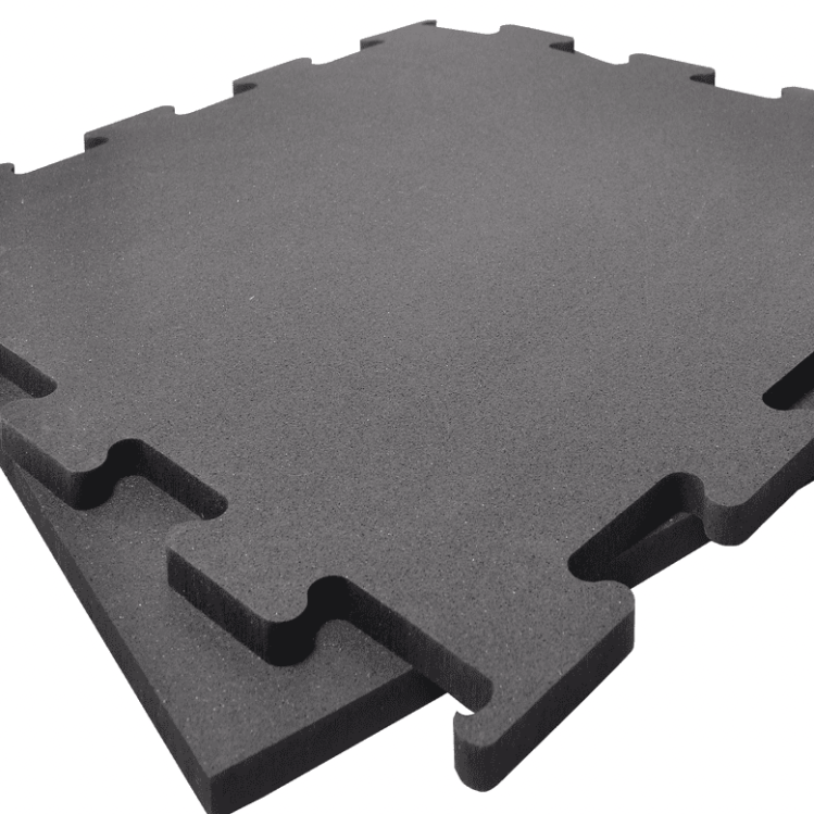 Dalle puzzle caoutchouc 100 cm x 100 cm - 20 mm densité 1000kg/m3 - noir