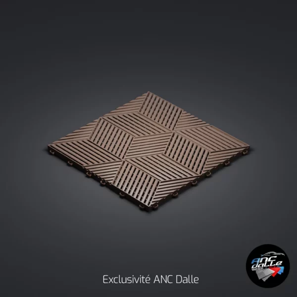 Dalle 3D cubique ANC Gris Marron