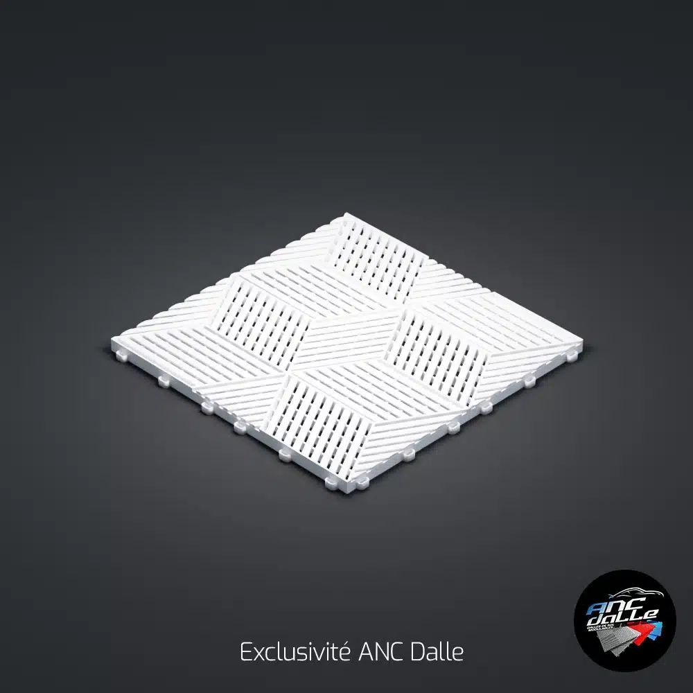 Dalle 3D cubique ANC Gris Blanc