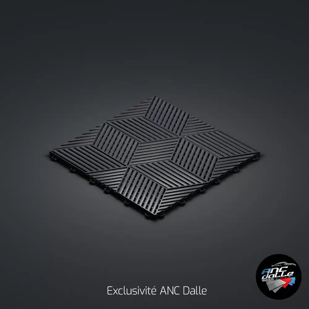 Dalle de sol garage 3D cubique