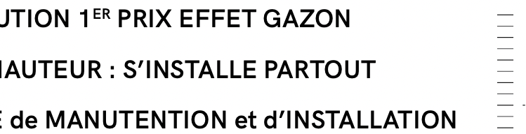 Gazon synthétique fibres : 6 mm