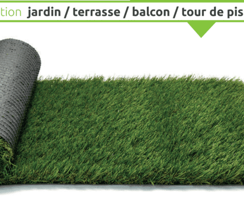 Gazon synthétique mèches longues 50 mm