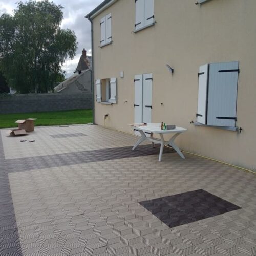 Dalle 3D cubique ANC Gris Beige