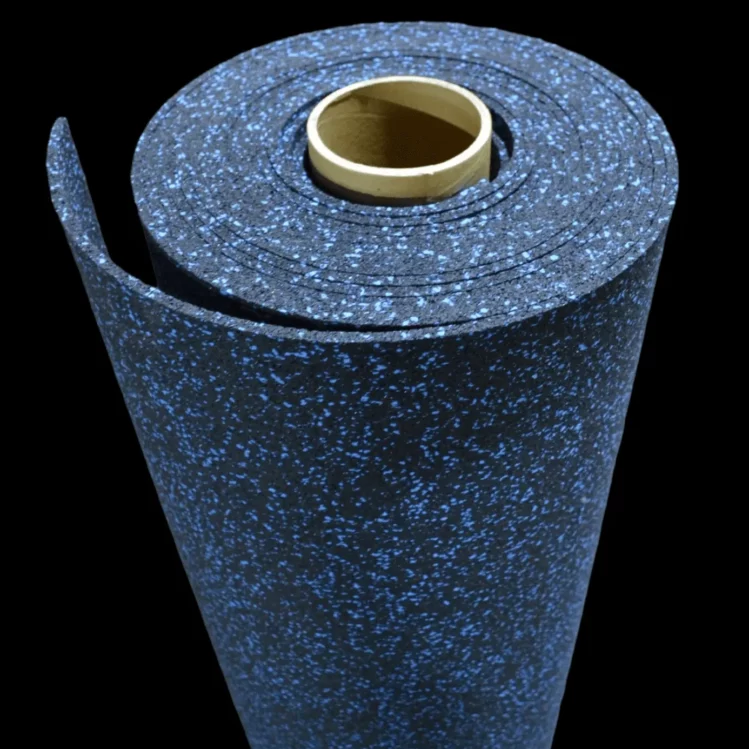 Rouleau amortissant Noir moucheté Bleu 1,2m x 10m