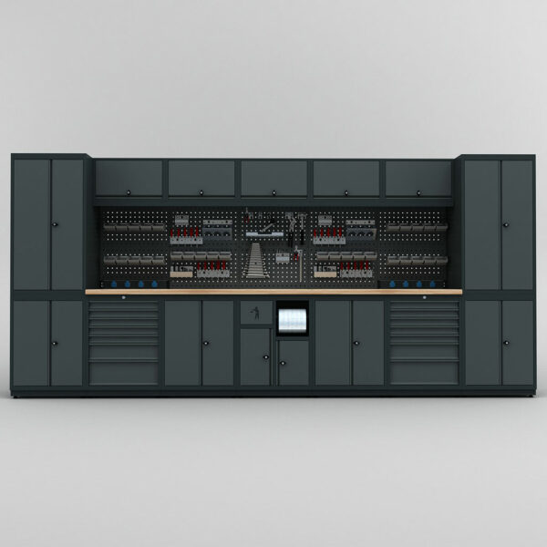 Meuble rangement garage et atelier 7 éléments H2020xL4340xP530 mm
