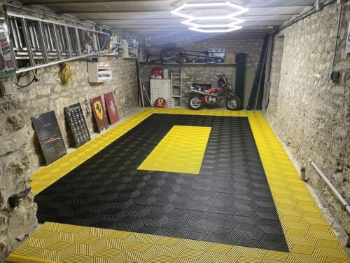 Dalle de sol garage jaune