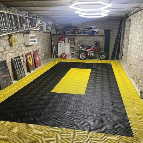 Dalle de sol garage jaune