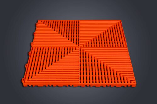 Dalle de Sol HÉLICE - Couleur Orange- Motif exclusif breveté ANC DALLE