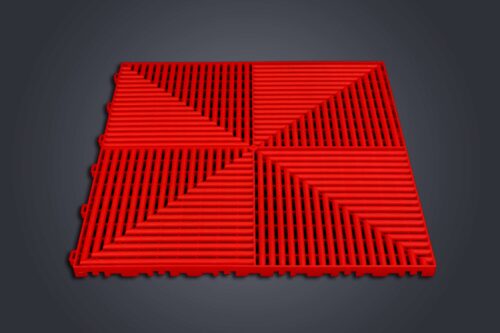 Dalle de Sol HÉLICE - Couleur Rouge - Motif exclusif breveté ANC DALLE
