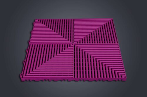 Dalle de Sol HÉLICE - Couleur Violet - Motif exclusif breveté ANC DALLE