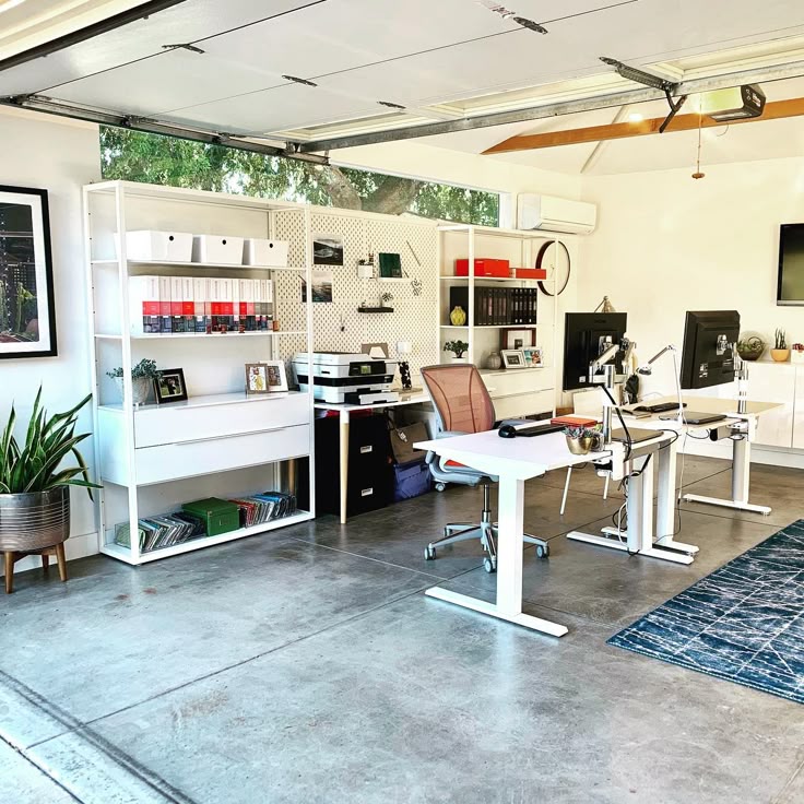 Garage transformé en bureau source pinterest