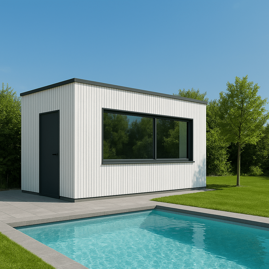 bardage bois composite blanc