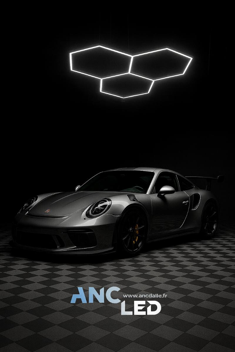 LED 3 hexagones Blanc