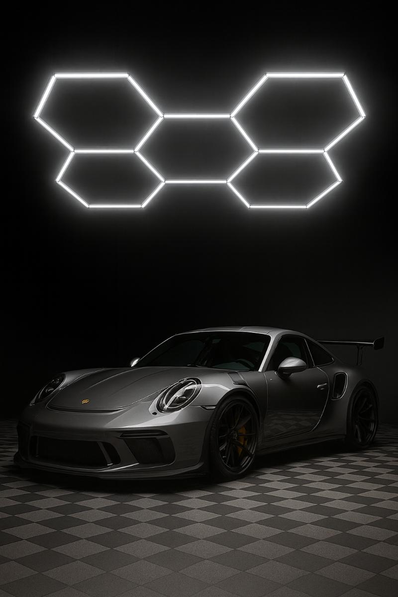 LED 5 hexagones blanc